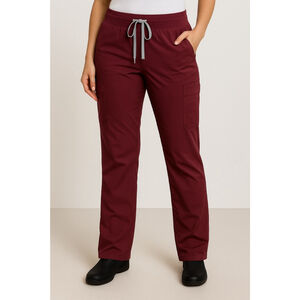 Women's Premium Medical Scrub Pants–Burgundy– Size M – NWOT
